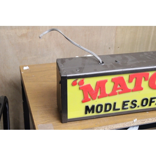 351 - A MATCHBOX MODELS OF YESTERYEAR ILLUMINATED SIGN