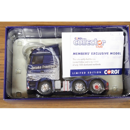 378 - TWO CORGI TRUCKS TO INCLUDE, A LIMITED EDITION MERCEDES BENZ AACTROS AND A LIMITED EDITION D. STEVEN... 