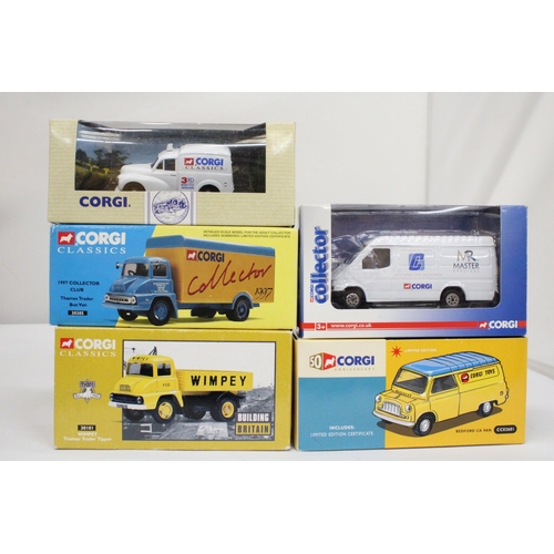 381 - FIVE CORGI MODELS - ALL AS NEW IN BOXES