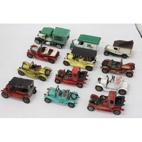 390 - TWELVE MATCHBOX, 'MODELS OF YESTERYEAR' CARS AND VANS