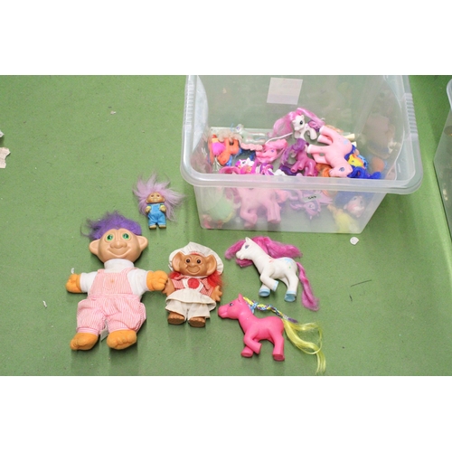 549 - A COLLECTION OF MY LITTLE PONY AND TROLL FIGURES