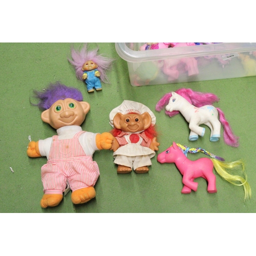 549 - A COLLECTION OF MY LITTLE PONY AND TROLL FIGURES