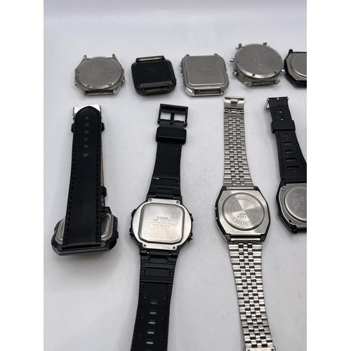 602 - ELEVEN VINTAGE CASIO DIGITAL WATCHES INCLUDING CFX 200, F 200, X11 - SOME RARE EXAMPLES, SOME WORKIN... 