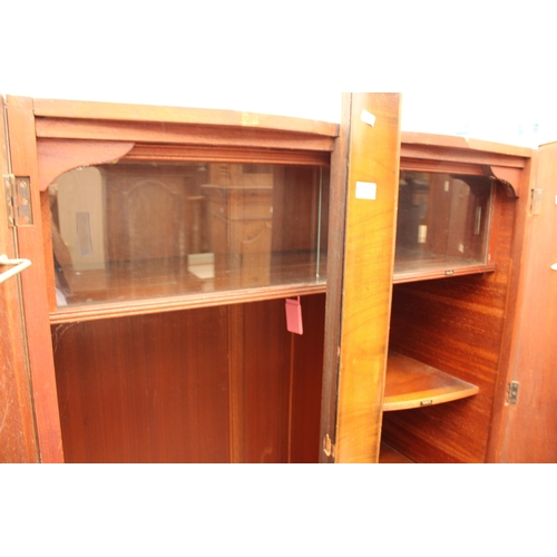 2710 - A MID 20TH CENTURY SHRAGER WALNUT TWO DOOR WARDROBE, 36