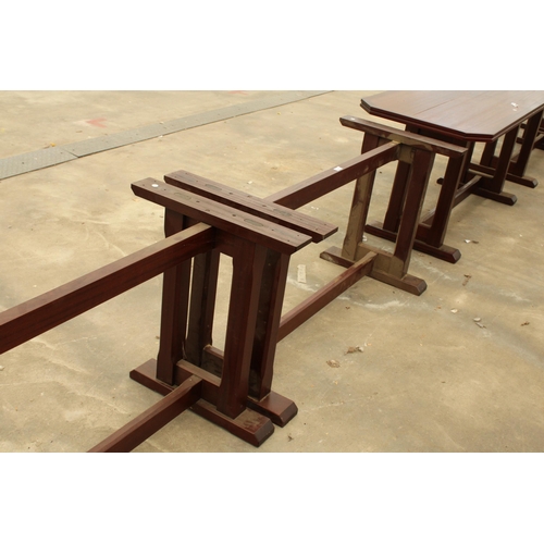 2796 - THREE MODERN PUB / RESTAURANT BOOTH TABLE BASES