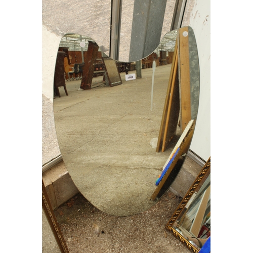 2806 - AN ANCHORN ILLUMINATED WALL MIRROR, 36