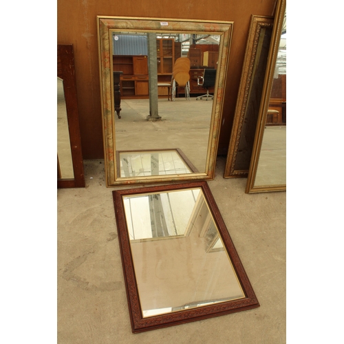 2825 - TWO WALL MIRRORS, 35