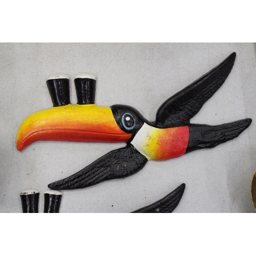 209 - THREE CAST FIGHT OF GUINNESS TOUCANS