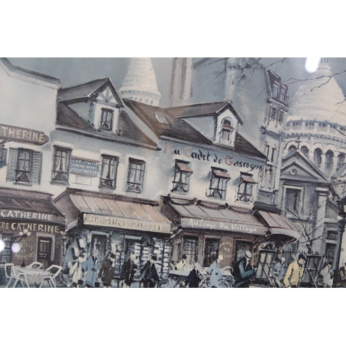 320 - TWO FRAMED PARIS RELATED PRINTS TO INCLUDE NOTRE DAME AND PLACE DU TERTRE