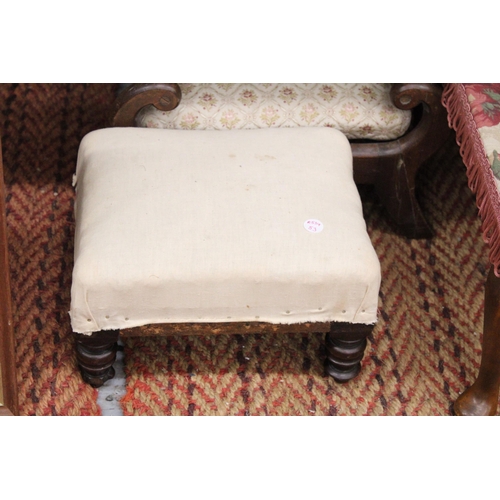 321 - FOUR VINTAGE FOOT STOOLS