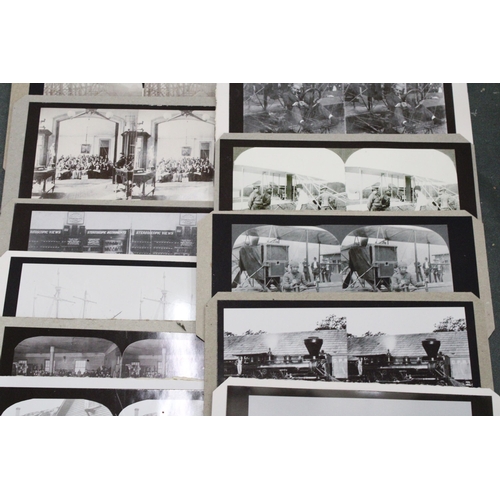 147 - A QUANTITY (44 IN TOTAL) OF U.S. SOCIAL HISTORY STEREOGRAPHS TO INCLUDE PRESIDENTS, CIVIL WAR, RAILR... 