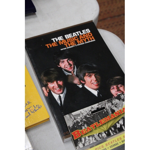 149 - A QUANTITY OF BEATLES ITEMS TO INCLUDE A REPLICA MEMORABILIA PACK, THE BEATLES THE MUSIC AND THE MYT... 