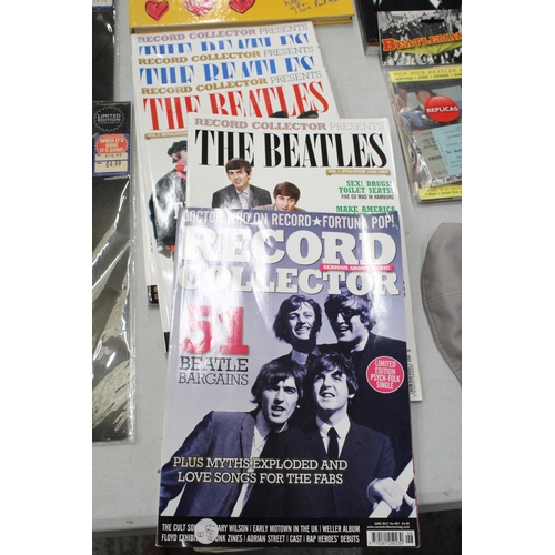 149 - A QUANTITY OF BEATLES ITEMS TO INCLUDE A REPLICA MEMORABILIA PACK, THE BEATLES THE MUSIC AND THE MYT... 