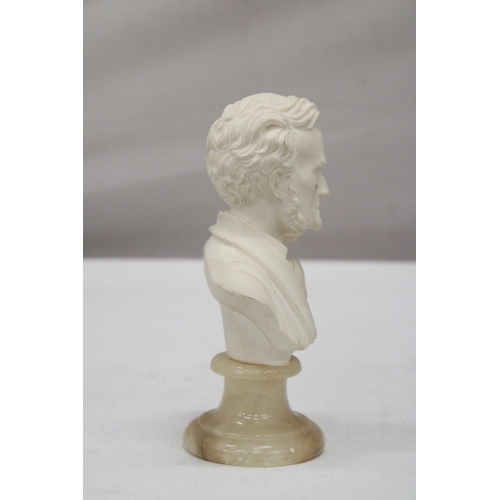 157 - A BUST OF GERMAN COMPOSER WAGNER ON MARBLE PLINTH