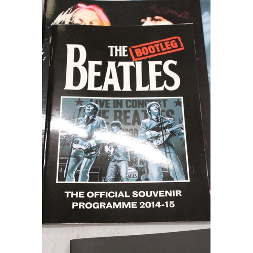 190 - SIX OFFICIAL SOUVENIR PROGRAMMES THE BOOTLEG BEATLES TO INCLUDE 2005-6, 2013-14, 2014-2015, ETC.,