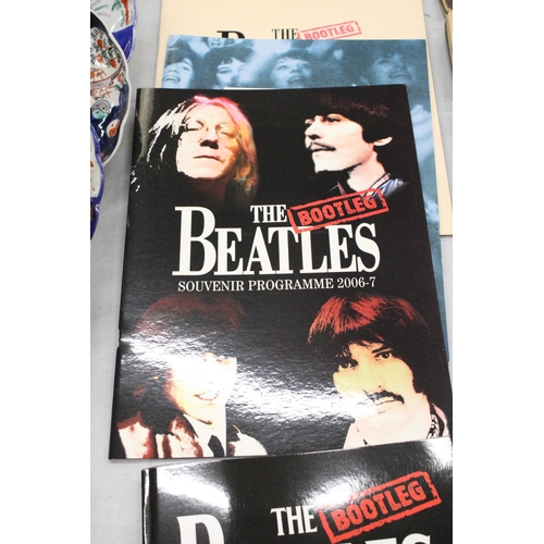 190 - SIX OFFICIAL SOUVENIR PROGRAMMES THE BOOTLEG BEATLES TO INCLUDE 2005-6, 2013-14, 2014-2015, ETC.,