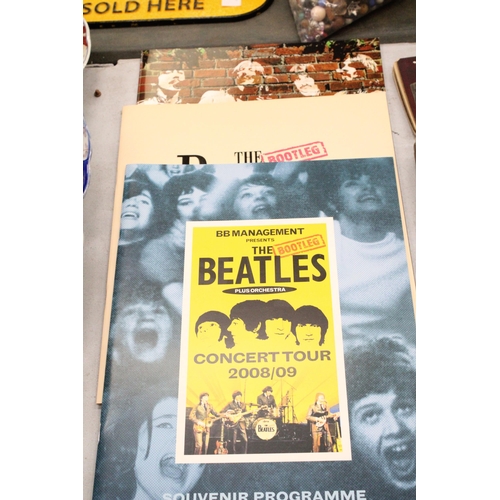 190 - SIX OFFICIAL SOUVENIR PROGRAMMES THE BOOTLEG BEATLES TO INCLUDE 2005-6, 2013-14, 2014-2015, ETC.,