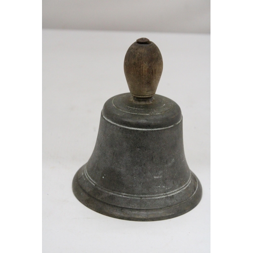 213 - A LARGE BRONZE/BRASS COUNTER BELL