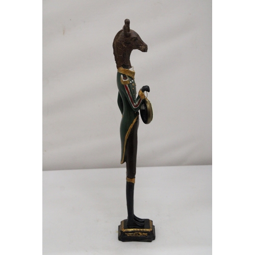 215 - A GISELA GRAHAM, GENTLEMAN GIRAFFE WITH A POCKET WATCH, HEIGHT 50CM