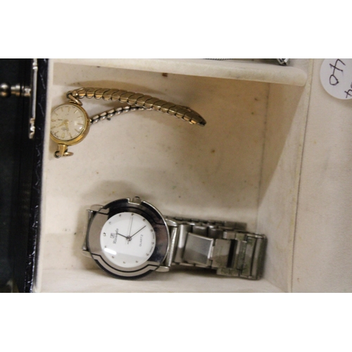 285 - TEN VINTAGE MECHANICAL WATCHES AND A BOX