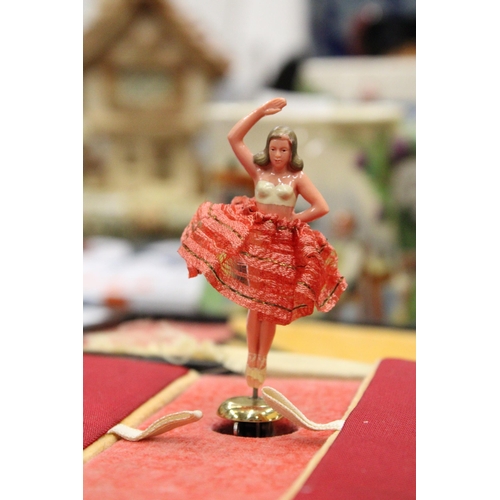 296 - A 1950'S, SWISS MADE MUSICAL JEWELLERY BOX WITH BALLERINA FIGURE