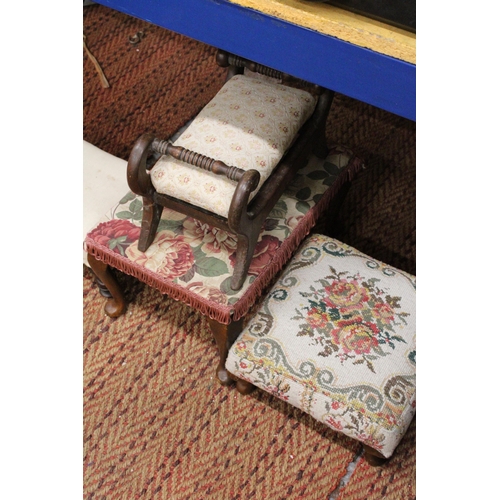 321 - FOUR VINTAGE FOOT STOOLS