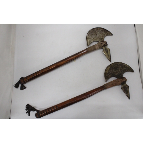 117 - A PAIR OF BATTLE AXES