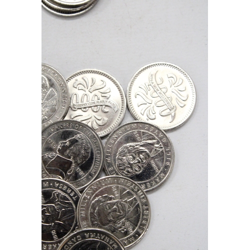 136 - FOURTEEN MILLENNIUM COINS