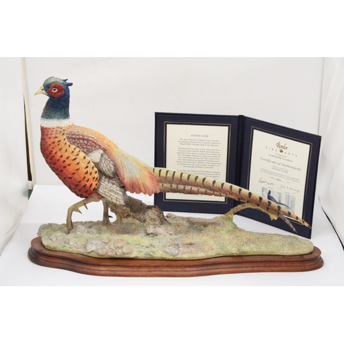 15 - A BORDER FINE ARTS SCULPTURE OF AN OLD ENGLISH PHEASANT 