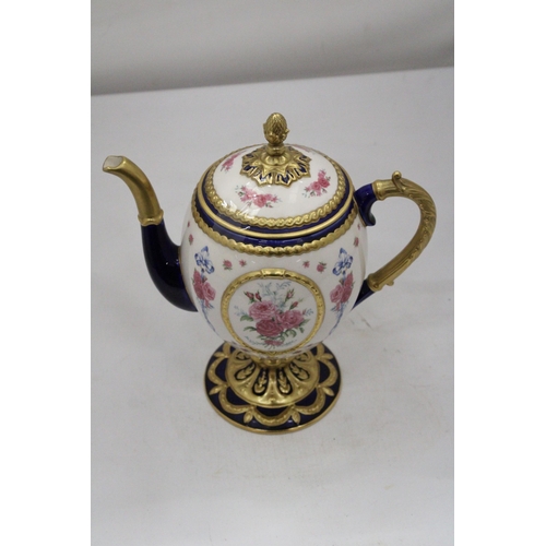 26 - A FABERGE EGG IMPERIAL TEAPOT