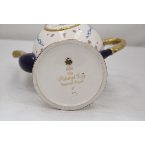 26 - A FABERGE EGG IMPERIAL TEAPOT