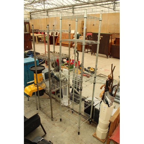 TWO METAL RACKING UNITS