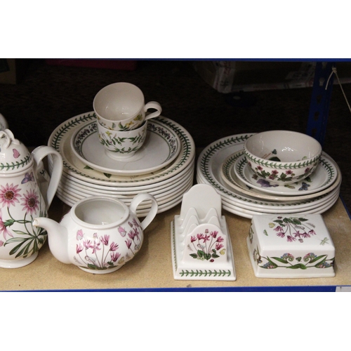 399 - A LARGE QUANTITY OF PORTMEIRION TO INCLUDE TEAPOT, COFFEE POT, CUPS, PLATES, ETC, - MOST A/F