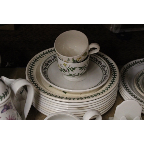 399 - A LARGE QUANTITY OF PORTMEIRION TO INCLUDE TEAPOT, COFFEE POT, CUPS, PLATES, ETC, - MOST A/F