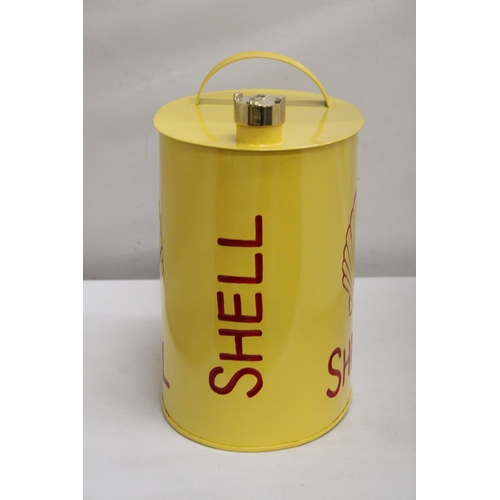 477 - A YELLOW SHELL PETROL CAN