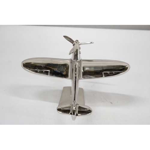 56 - A CHROME SPITFIRE ON STAND