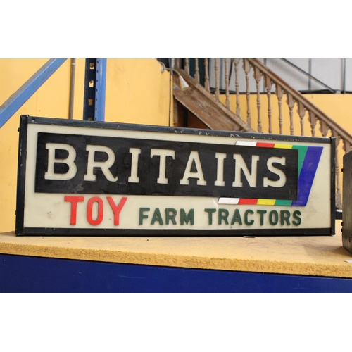 64 - A BRITAINS TOY FARM TRACTORS ILLUMINATED SIGN