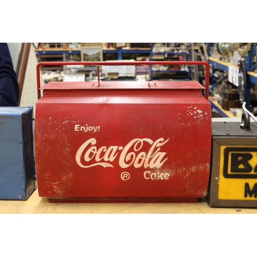 66 - A RED COCA COLA COOL BOX