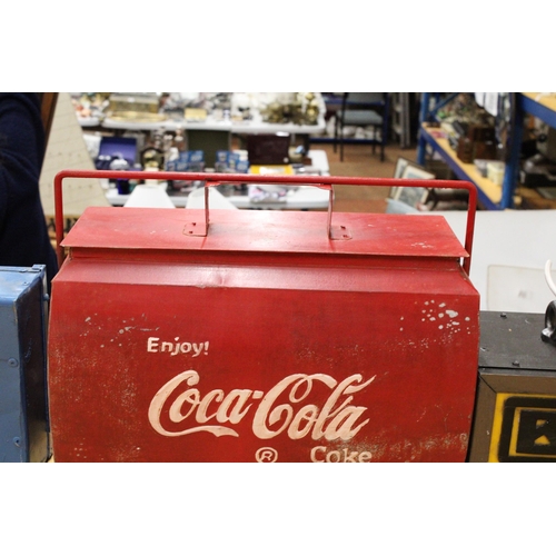 66 - A RED COCA COLA COOL BOX