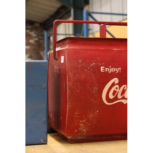 66 - A RED COCA COLA COOL BOX