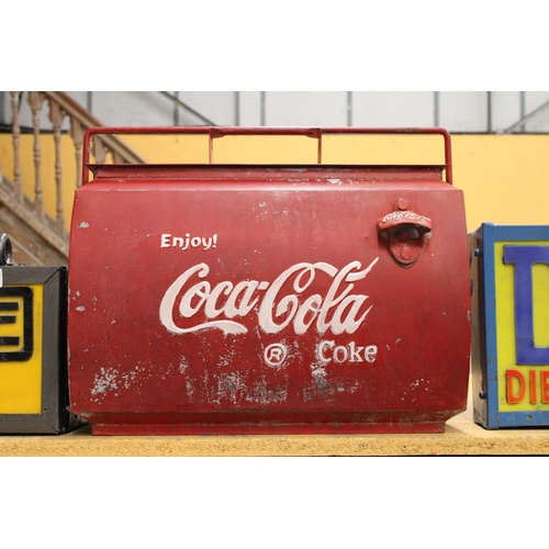 66 - A RED COCA COLA COOL BOX