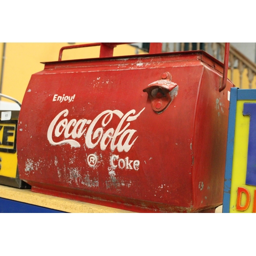 66 - A RED COCA COLA COOL BOX