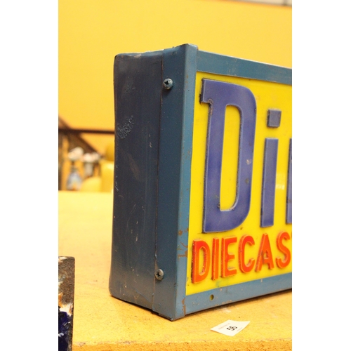 67 - A DINKY DIECAST TOYS ILLUMINATED SIGN