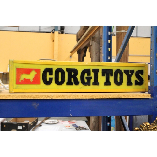 73 - A CORGI TOYS ILLUMINATED SIGN, 69CM X 15CM