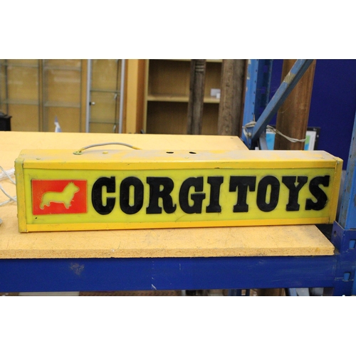 73 - A CORGI TOYS ILLUMINATED SIGN, 69CM X 15CM