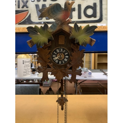 92 - A VINTAGE GERMAN BLACK FOREST CUCKOO CLOCK