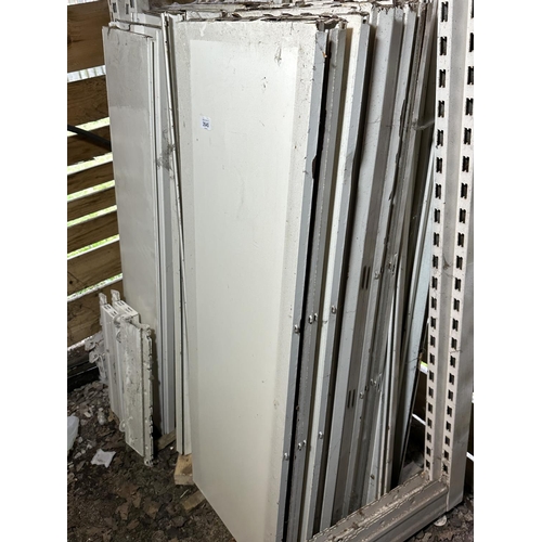 3545 - A LARGE QUANTITY OF METAL WORKSHOP SHELVING