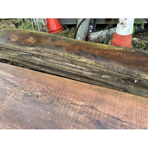 3549 - AN ASSORTMENT OF OAK PLANKS (SOME SHOWING SIGNS OF WORM)