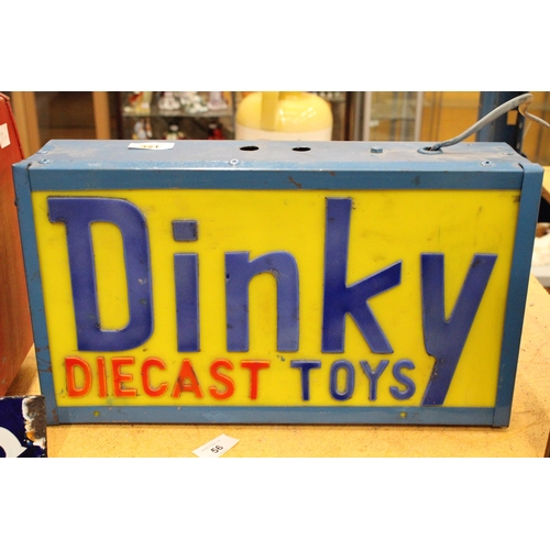 67 - A DINKY DIECAST TOYS ILLUMINATED SIGN