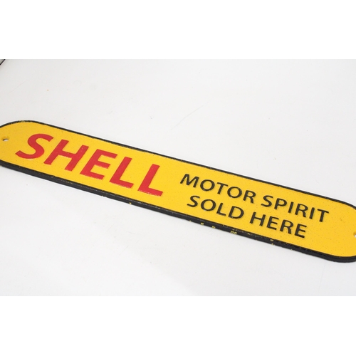 197 - A CAST SHELL MOTOR SPIRIT SIGN